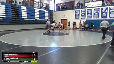 285 lbs Cons. Semi - Weston Swise, Eureka vs Evan Foreman, Dubuque