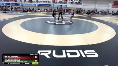 100 lbs Round 2 - Hayden Schwab, Immortals Athletic Wrestling Club vs Brock Goebel, MWC Wrestlilng Academy