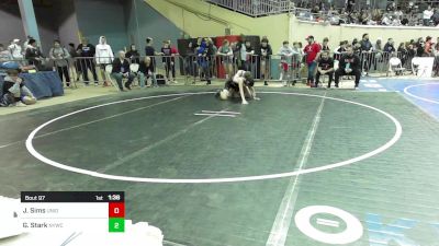 101 lbs Round Of 32 - Jaraett Sims, Union vs Gage Stark, Newcastle Youth Wrestling