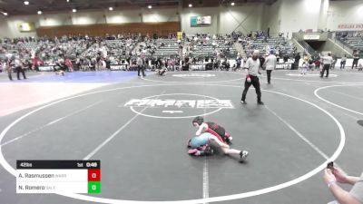 42 lbs Final - Adriel Rasmussen, Warriors Of Christ vs Nayelli Romero, Salem Elite Mat Club