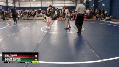 142-159 lbs Round 2 - Sean Cogger, Team Real Life vs Gunnar Bartsch, All In Wrestling Academy