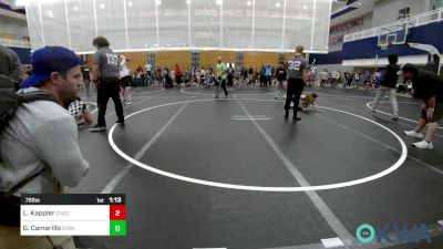 76 lbs Semifinal - Liam Kappler, Choctaw Ironman Youth Wrestling vs Gus Camarillo, Standfast