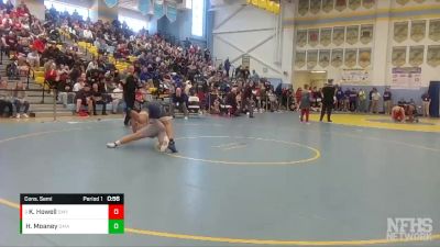 190 lbs Cons. Semi - Kael Howell, Smyrna H S vs Hayden Moaney, Delaware Military Academy