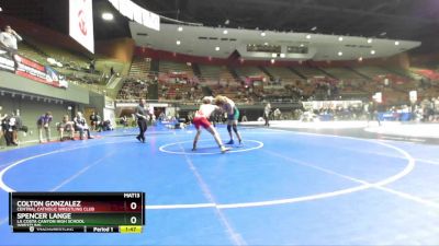 157 lbs Champ. Round 2 - Spencer Lange, La Costa Canyon High School Wrestling vs Colton Gonzalez, Central Catholic Wrestling Club