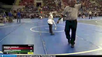 182 lbs Round 1 - Boeden Greenley, #1 Lisbon vs Andrew Chistensen, Kenmare-Bowbells