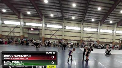 46 lbs Quarterfinal - Rocky Swainston, Wasatch Wrestling Club vs Luke Minich, Southern Utah Elite