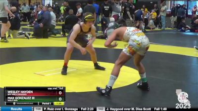 135 lbs Semifinal - Wesley Hayden, Bay Area Dragons vs Max Gonzalez Iii, Wolf Den