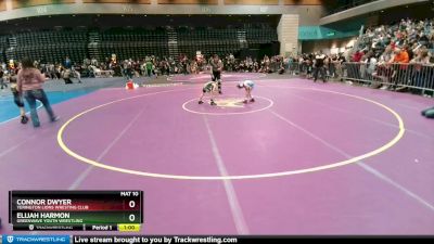 54-58 lbs Round 1 - Connor Dwyer, Yerington Lions Wresting Club vs Elijah Harmon, Greenwave Youth Wrestling