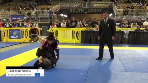 LIVIA BARASINE CORREA vs MANUELLA JACOME DOS SANTOS 2024 Pan Jiu Jitsu IBJJF Championship