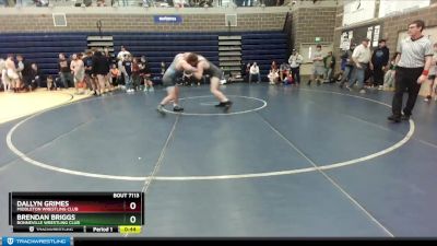 220/HWT Cons. Round 1 - Brendan Briggs, Bonneville Wrestling Club vs Dallyn Grimes, Middleton Wrestling Club