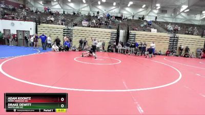 110-115 lbs Round 2 - Adam Koontz, Perry Meridian WC vs Drake DeWitt, Whiteland WC