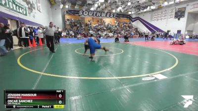 190 Boys Cons. Round 5 - Oscar Sanchez, San Pasqual vs Jovanni Mansour, Granite Hills