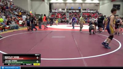 130 lbs Champ. Round 1 - Jacob Ayers, Buckhorn Youth Wrestling vs Bentley Webb, Fort Payne Youth Wrestling