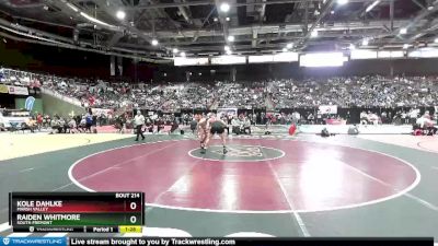 3A 152 lbs Quarterfinal - Kole Dahlke, Marsh Valley vs Raiden Whitmore, South Fremont