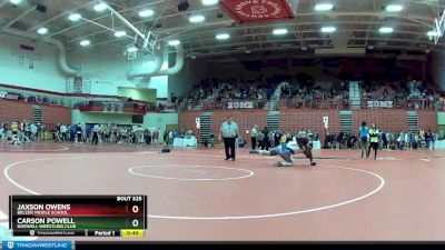 285 lbs Champ. Round 2 - Carson Powell, Norwell Wrestling Club vs Jaxson Owens, Belzer Middle School