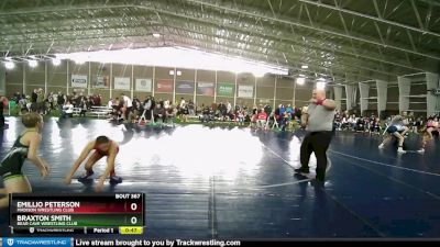 97 lbs Quarterfinal - Emillio Peterson, Madison Wrestling Club vs Braxton Smith, Bear Cave Wrestling Club