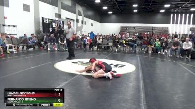 85 lbs Round 1 (8 Team) - Hayden Seymour, Heat Lightning vs Fernando Jimeno, Legacy Blue