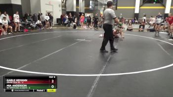 100 lbs Round 2 (6 Team) - Gable Hemann, Grand View WC vs Mia Anderson, NE Wrestling Academy