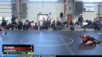 68 lbs Round 5 (8 Team) - Jacob Naylor, Warhawks Black vs Cub Romero, Vougars Honors