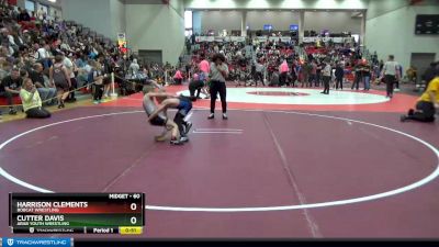 60 lbs Cons. Semi - Harrison Clements, Bobcat Wrestling vs Cutter Davis, Arab Youth Wrestling