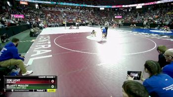 Girls 114 lbs Champ. Round 1 - Zoe Licht, Lodi Girls vs Elliott Mulloy, Waukesha West Girls