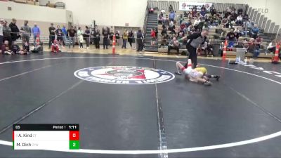 65 lbs Cons. Round 3 - Axl Kind, Crass Trained vs Maxwell Dinh, Centennial Youth Wrestling