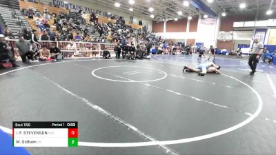 160 lbs Cons. Round 5 - FRANKIE STEVENSON, Hesperia vs Mitchell Oldham, Clovis North