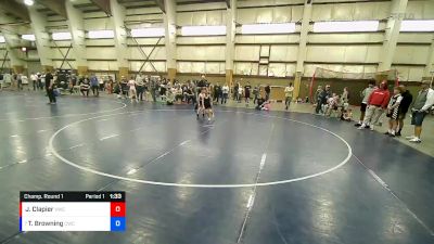 53 lbs Champ. Round 1 - Tayson Browning, Champions Wrestling Club vs Jackson Clapier, Viewmont Wrestling Club