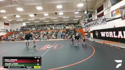 53 lbs 3rd Place Match - Max Lemons, Natrona Colts vs Halen Lahoe, Thermopolis Wrestling Club