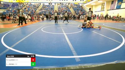 100 lbs Semifinal - Emerson Luxton, Bartlesville Wrestling Club vs Liam Jones, Labette County Wrestling