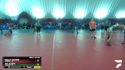 99-105 lbs Round 3 - Mia Kurth, Waukon vs Molly Snyder, Geneseo