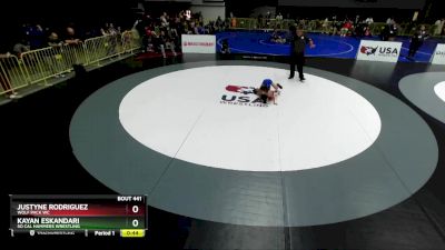 53 lbs Cons. Round 3 - Kayan Eskandari, So Cal Hammers Wrestling vs Justyne Rodriguez, Wolf Pack WC