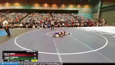 106 lbs Cons. Round 7 - Kai Yi-Berg, Folsom vs Tobey Forman, Spanish Springs