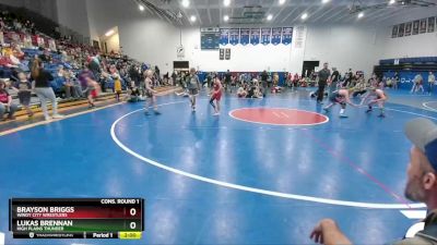 74 lbs Cons. Round 1 - Brayson Briggs, Windy City Wrestlers vs Lukas Brennan, High Plains Thunder