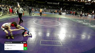 45 lbs Round Of 16 - Jaxon Churchill, RedNose Wrestling School vs Brandon Ritz, Hammonton