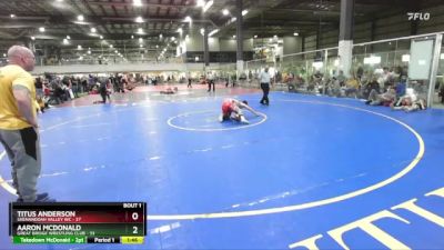 113 lbs Finals (2 Team) - Aaron McDonald, GREAT BRIDGE WRESTLING CLUB vs Titus Anderson, SHENANDOAH VALLEY WC