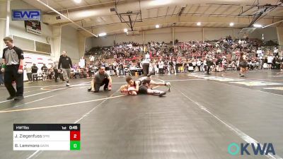 Quarterfinal - JaKel Ziegenfuss, Springdale Youth Wrestling Club vs Braxton Lemmons, Barnsdall Youth Wrestling