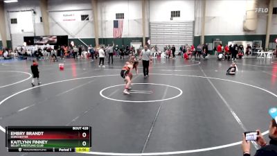 100-107 lbs Round 2 - Kaitlynn Finney, Beloit Wrestling Club vs Embry Brandt, Dorchester