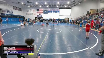 59 lbs Round 1 - Cora Klukas, Windy City Wrestlers vs Carter Felton, Glenrock Wrestling Club