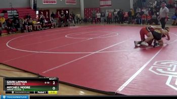 184 lbs Finals (2 Team) - Gavin Layman, Ohio Northern vs Mitchell Moore, Adrian College
