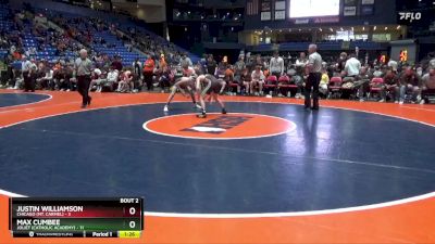 113 lbs Quarterfinals (8 Team) - Max Cumbee, Joliet (Catholic Academy) vs Justin Williamson, Chicago (Mt. Carmel)