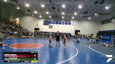 77 lbs Cons. Round 3 - Eddie Rebich, Camel Kids Wrestling vs Cal Stephens, Glenrock Wrestling Club