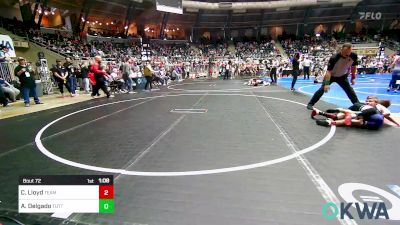 67 lbs Semifinal - Camden Lloyd, Team Tulsa Wrestling Club vs Aaron Delgado, Tuttle Wrestling