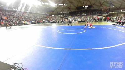 3A 120 lbs Champ. Round 1 - Aiden Johnston, Marysville Pilchuck vs Tristan Zaragoza, North Central