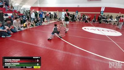 71-77 lbs Round 5 - Favian Proano, Platte Valley Jr WC vs Ronin Powers, Junior Bulldogs