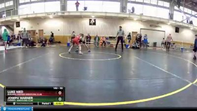 92 lbs Cons. Round 7 - Joseph Warner, Carroll Wrestling Club vs Luke Nied, Bulldog Premier Wrestling Club