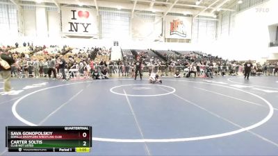 81 lbs Quarterfinal - Sava Gonopolskiy, Gorilla Grapplers Wrestling Club vs Carter Soltis, Club Not Listed