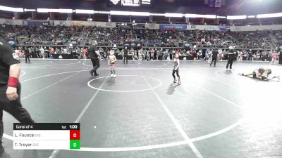 55 lbs Consi Of 4 - Lane Faunce, East Kansas Eagles vs Teague Troyer, East Kansas Eagles