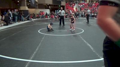 43 lbs Cons. Round 4 - Brady Culwell, Dodge City Wrestling Academy vs Caleb De Los Reyes, Kansas Young Guns Wrestling Cl