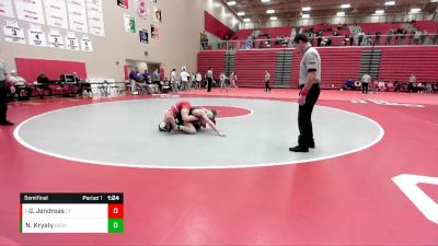 120 lbs Semifinal - Gavin Jendreas, Crown Point vs Neal Krysty, Bishop Watterson